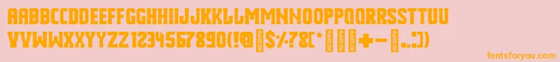 PartTwo Font – Orange Fonts on Pink Background