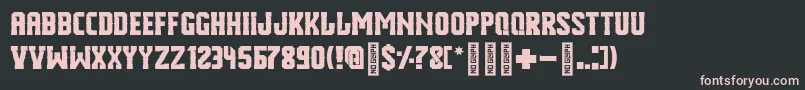 PartTwo Font – Pink Fonts on Black Background