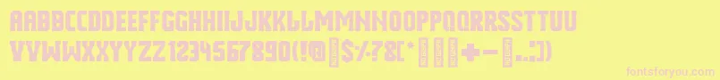 PartTwo Font – Pink Fonts on Yellow Background