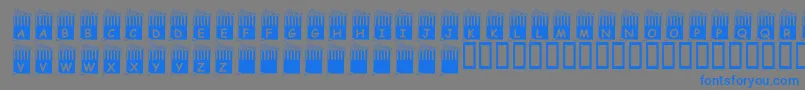 KrPopcornTime Font – Blue Fonts on Gray Background