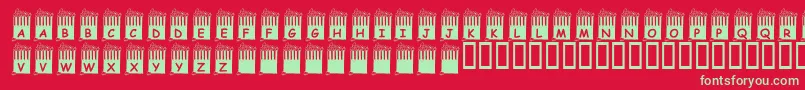 More about KrPopcornTime Font KrPopcornTime Font – Green Fonts on Red Background