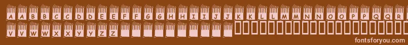 fuente KrPopcornTime – Fuentes Rosadas Sobre Fondo Marrón