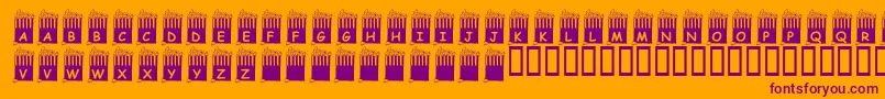Шрифт KrPopcornTime – фиолетовые шрифты на оранжевом фоне