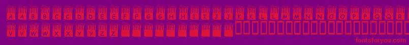 Fonte KrPopcornTime – fontes vermelhas em um fundo violeta