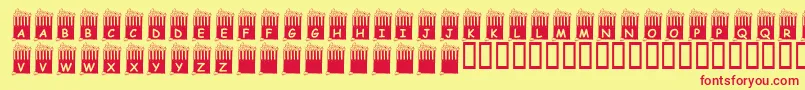 KrPopcornTime Font – Red Fonts on Yellow Background