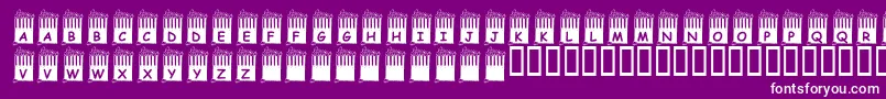 KrPopcornTime Font – White Fonts on Purple Background