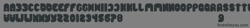 フォントFunnySport – 黒い文字の灰色の背景