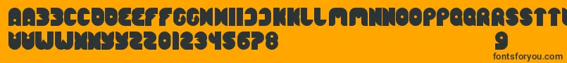 Czcionka FunnySport – czarne czcionki na pomarańczowym tle