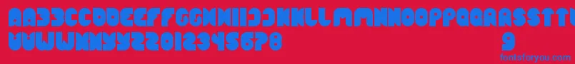 FunnySport-fontti – siniset fontit punaisella taustalla
