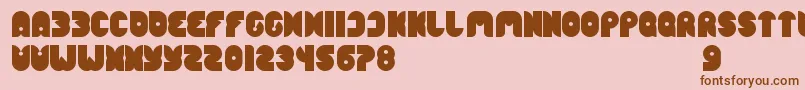 Шрифт FunnySport – коричневые шрифты на розовом фоне