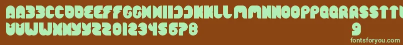Шрифт FunnySport – зелёные шрифты на коричневом фоне