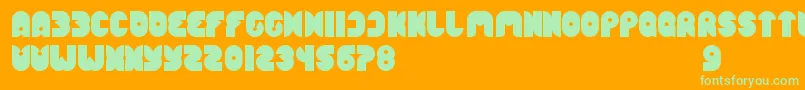 Más sobre la fuente FunnySport fuente FunnySport – Fuentes Verdes Sobre Fondo Naranja
