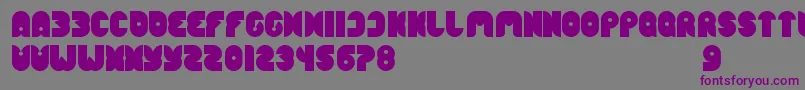 FunnySport-fontti – violetit fontit harmaalla taustalla