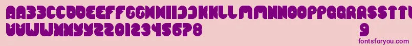 Шрифт FunnySport – фиолетовые шрифты на розовом фоне