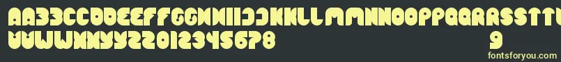 Czcionka FunnySport – żółte czcionki na czarnym tle