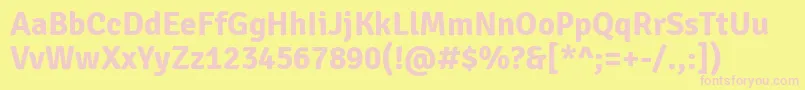 SignikaBold Font – Pink Fonts on Yellow Background