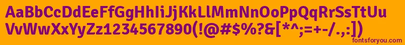 SignikaBold Font – Purple Fonts on Orange Background
