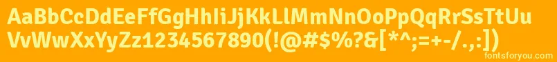 Fonte SignikaBold – fontes amarelas em um fundo laranja