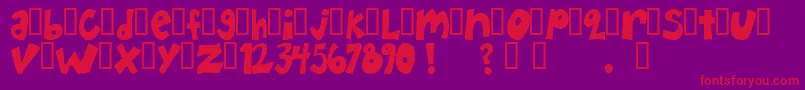 HappyHero Font – Red Fonts on Purple Background