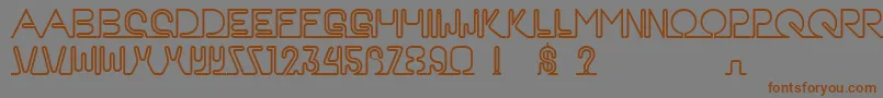 AaNeon Font – Brown Fonts on Gray Background