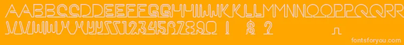 AaNeon Font – Pink Fonts on Orange Background