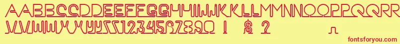 AaNeon Font – Red Fonts on Yellow Background