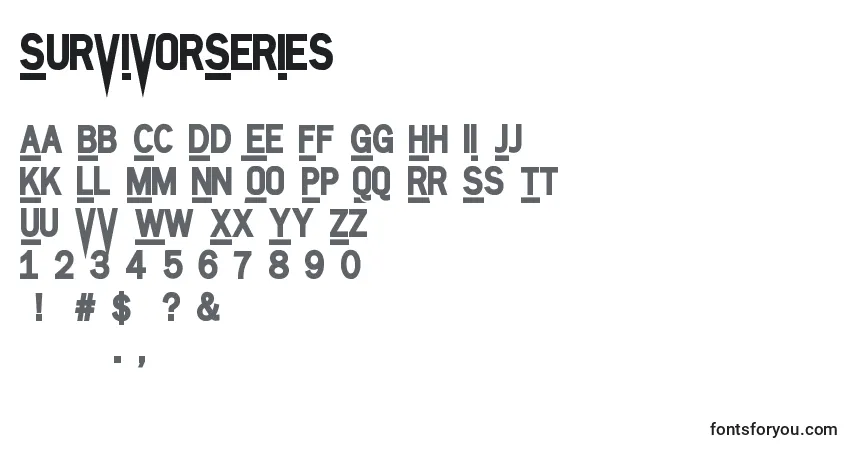 Шрифт SurvivorSeries – алфавит, цифры, специальные символы