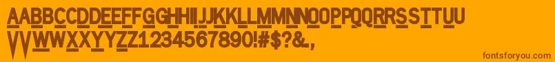 SurvivorSeries Font – Brown Fonts on Orange Background