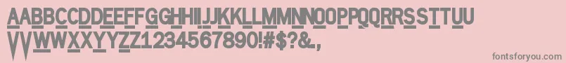 フォントSurvivorSeries – ピンクの背景に灰色の文字