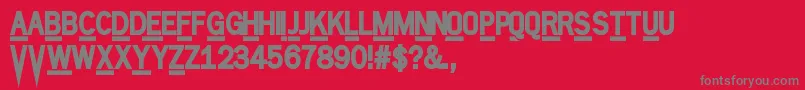 SurvivorSeries Font – Gray Fonts on Red Background