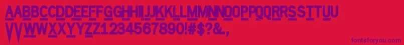 SurvivorSeries Font – Purple Fonts on Red Background