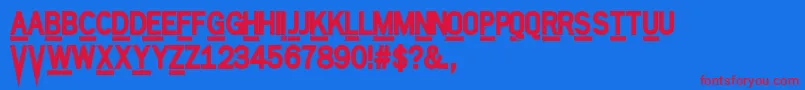 SurvivorSeries Font – Red Fonts on Blue Background