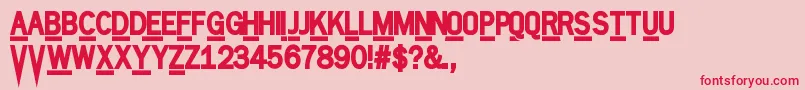 SurvivorSeries Font – Red Fonts on Pink Background