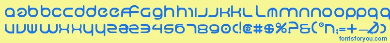 Neov2b Font – Blue Fonts on Yellow Background