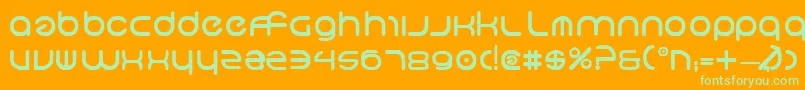 Neov2b Font – Green Fonts on Orange Background