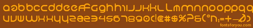 Neov2b Font – Orange Fonts on Brown Background