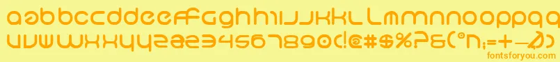 Neov2b Font – Orange Fonts on Yellow Background