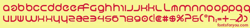 Neov2b Font – Red Fonts on Yellow Background