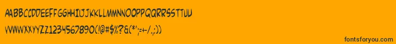 Comicv3c Font – Black Fonts on Orange Background