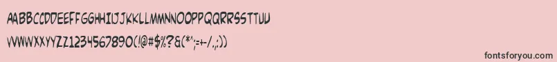 フォントComicv3c – ピンクの背景に黒い文字
