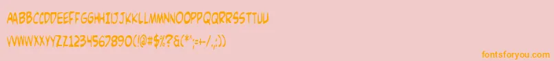 Comicv3c Font – Orange Fonts on Pink Background