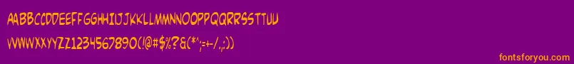 Comicv3c Font – Orange Fonts on Purple Background