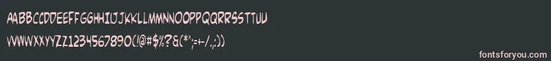 Шрифт Comicv3c – розовые шрифты на чёрном фоне