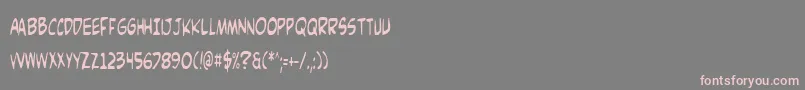 フォントComicv3c – 灰色の背景にピンクのフォント