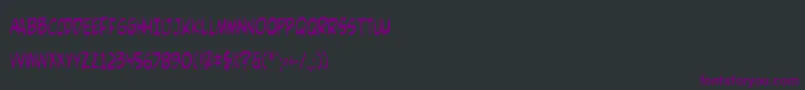 フォントComicv3c – 黒い背景に紫のフォント