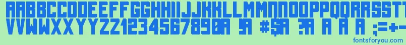 TallBolder Font – Blue Fonts on Green Background