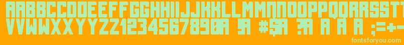 TallBolder Font – Green Fonts on Orange Background