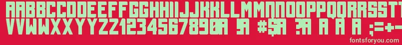 TallBolder Font – Green Fonts on Red Background