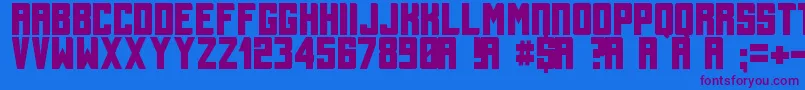 TallBolder Font – Purple Fonts on Blue Background