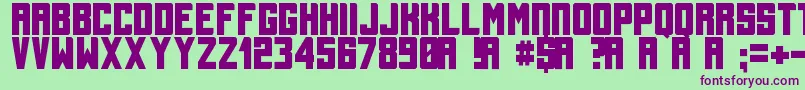 TallBolder Font – Purple Fonts on Green Background